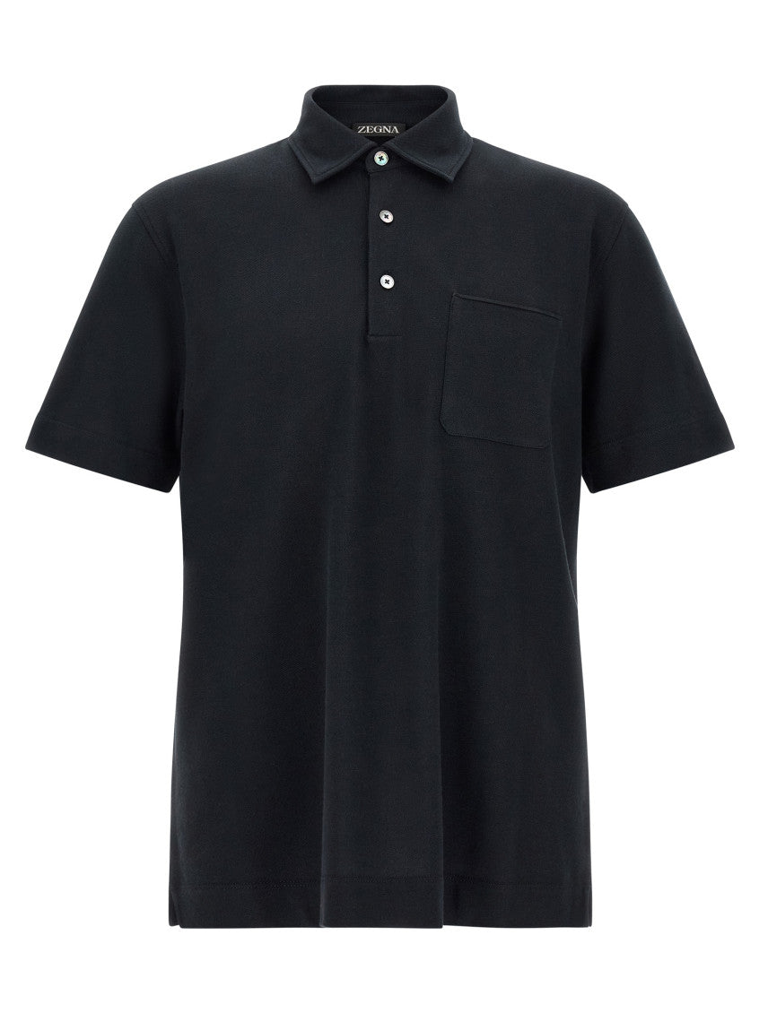 Blue Shirt Collar Polo 1