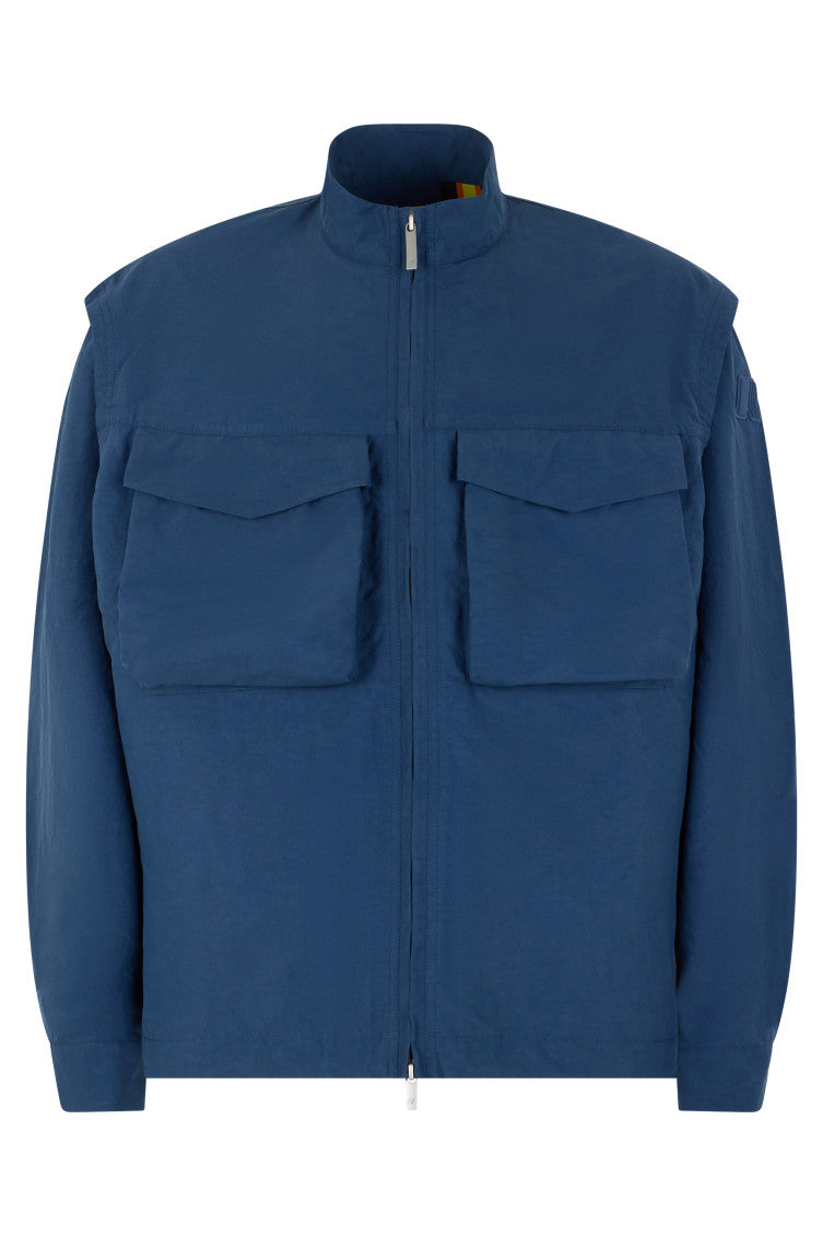 Blue Mock Collar Jacket 1