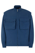 Blue Mock Collar Jacket 1