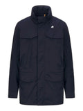 Navy Blue Mock Collar Jacket 1