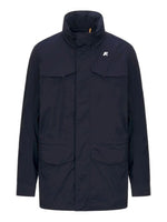 Navy Blue Mock Collar Jacket 1