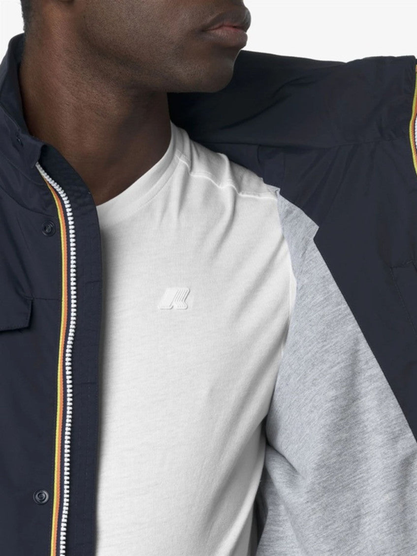 Navy Blue Mock Collar Jacket 4
