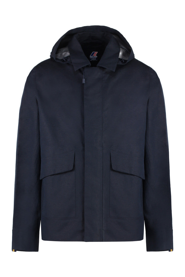 Navy Blue Hood Jacket 1