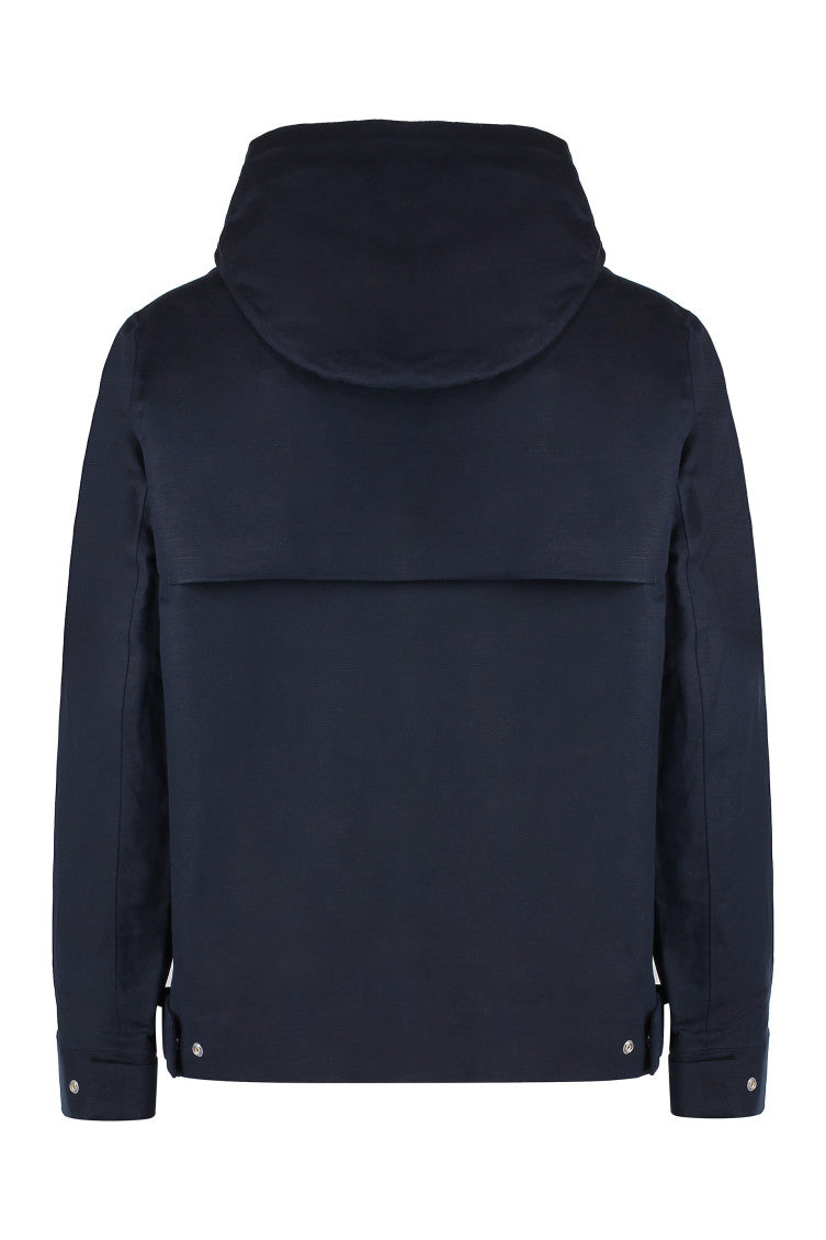 Navy Blue Hood Jacket 2