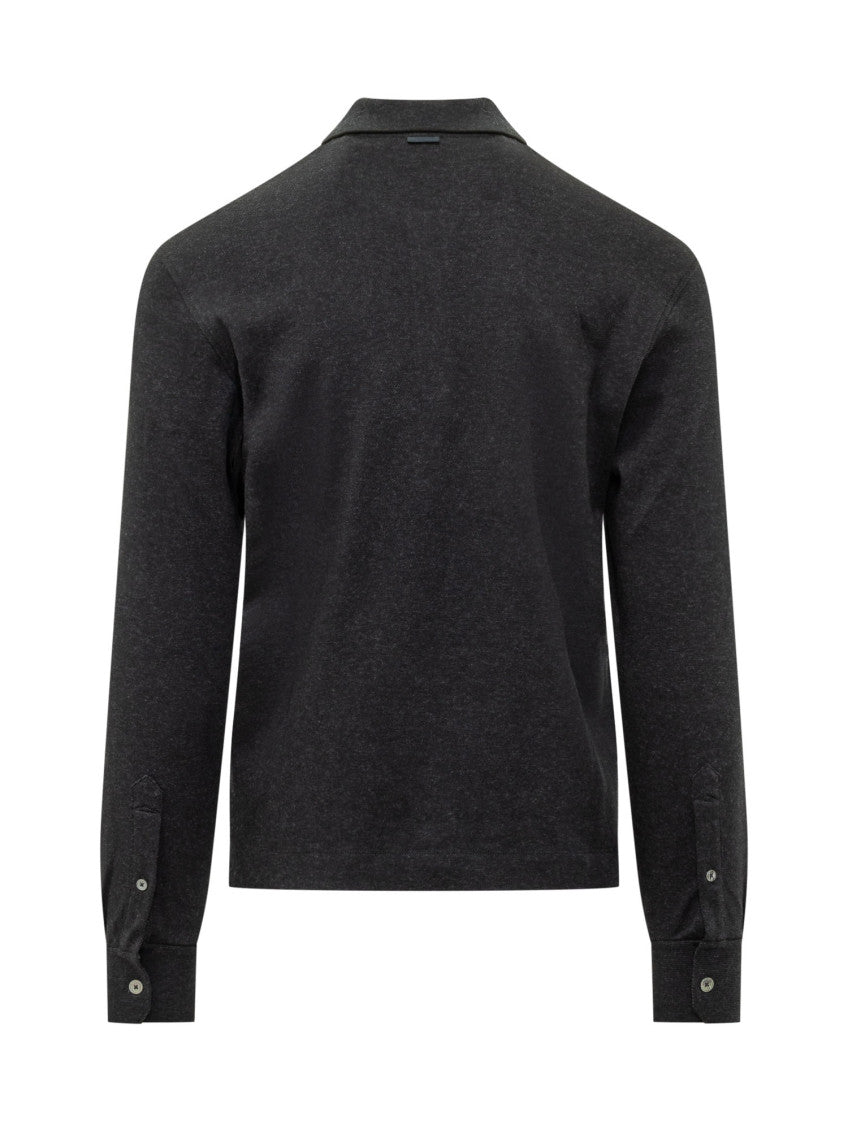 Dark Grey Solid Polo 2