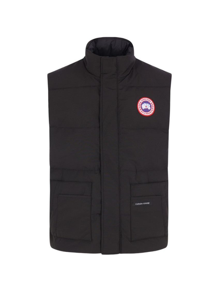 Black Logo Sleeveless Jacket 1