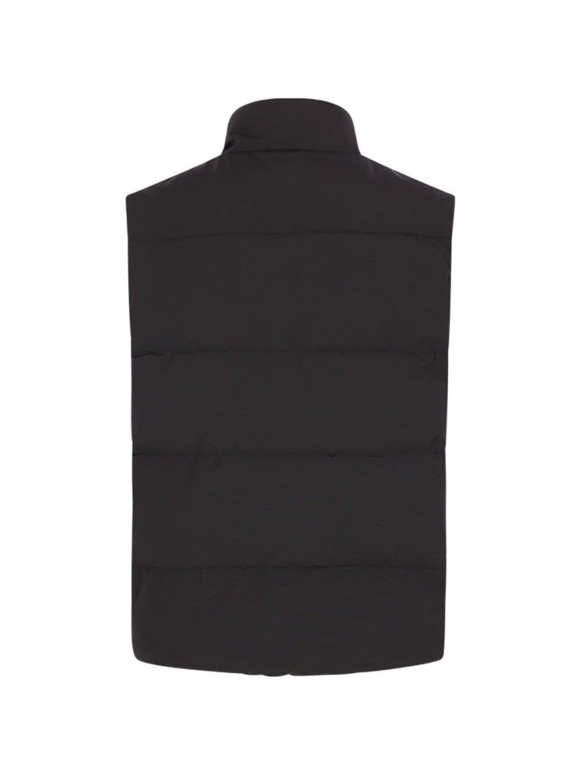 Black Logo Sleeveless Jacket 2