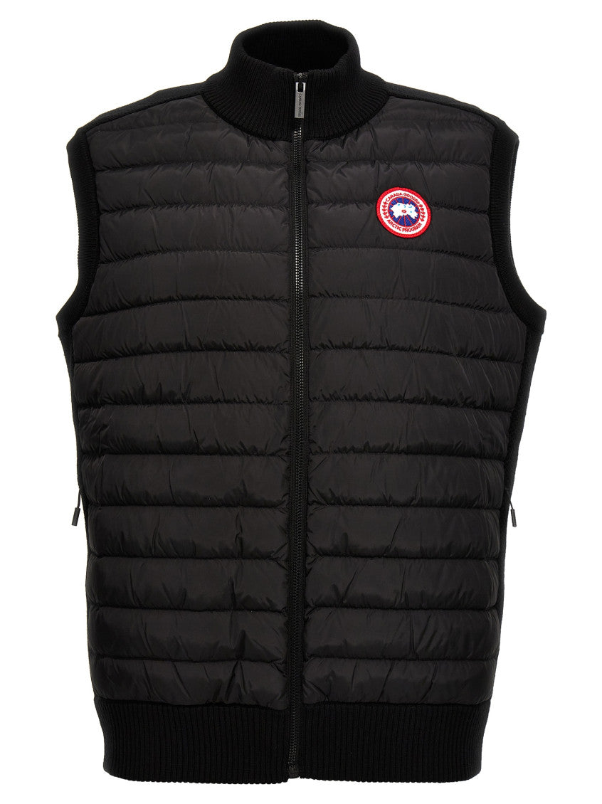 Black Quilted Logo Jacket 1