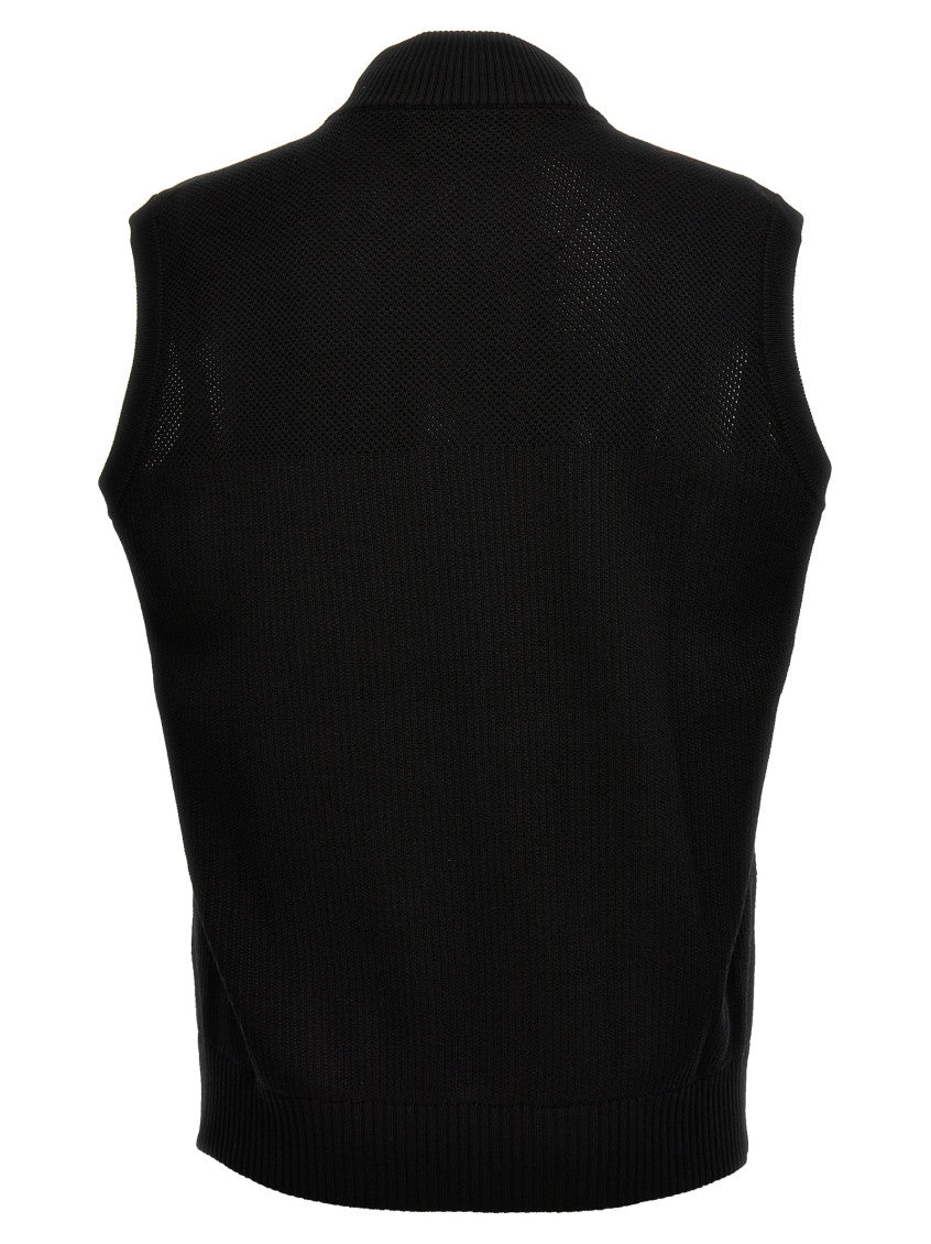Black Quilted Logo Jacket 2