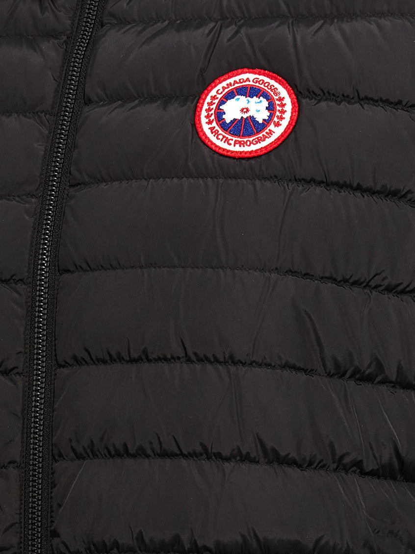 Black Quilted Logo Jacket 4