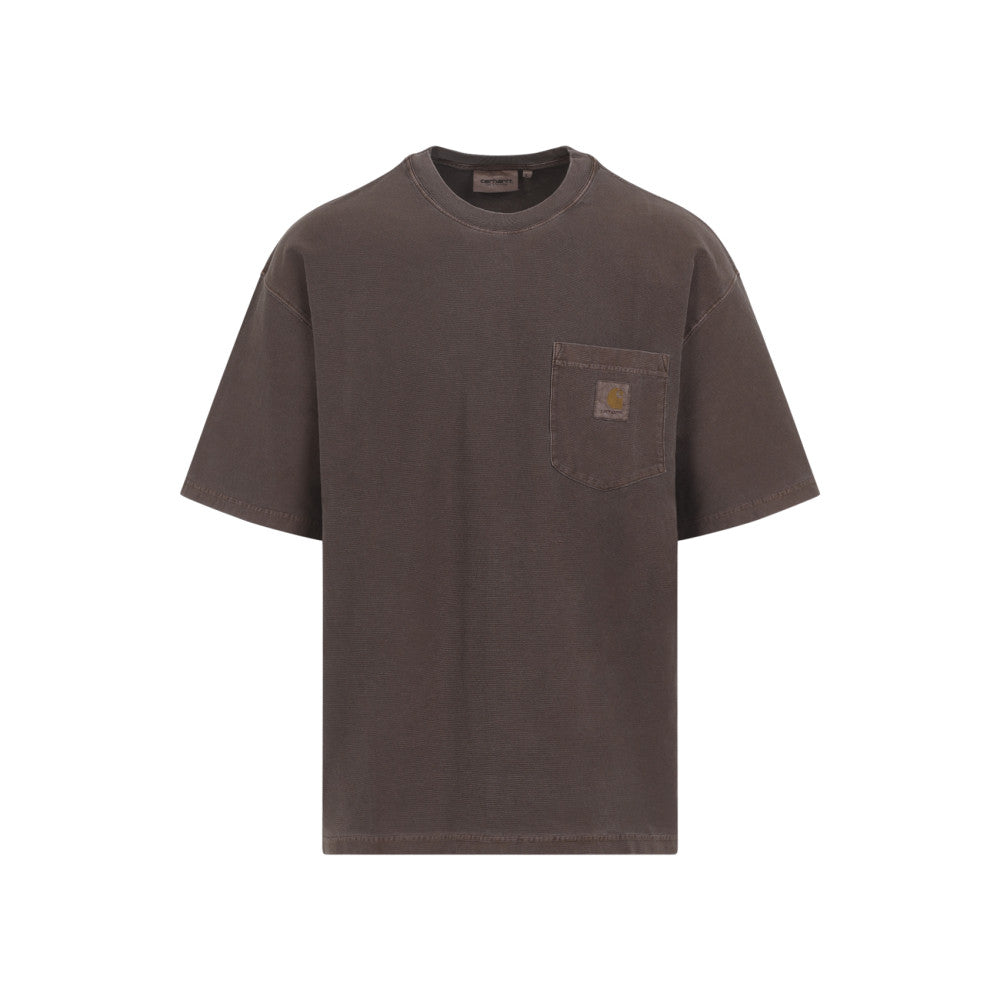 Brown Loose Crew Neck T-Shirt 1