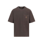 Brown Loose Crew Neck T-Shirt 1