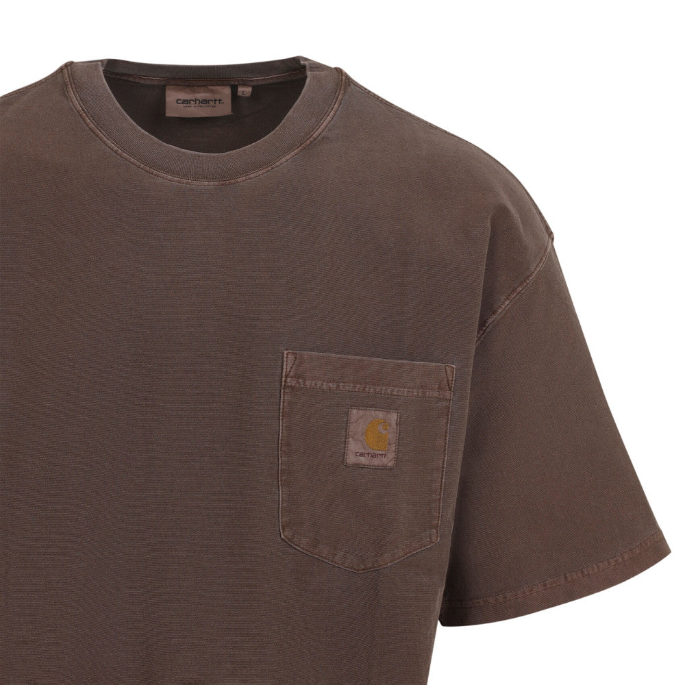 Brown Loose Crew Neck T-Shirt 3