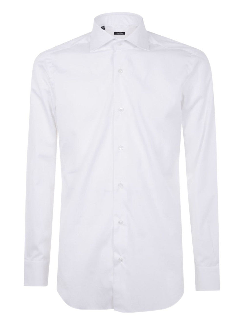 White Slim Solid Shirt 1