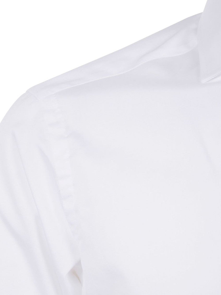 White Slim Solid Shirt 3