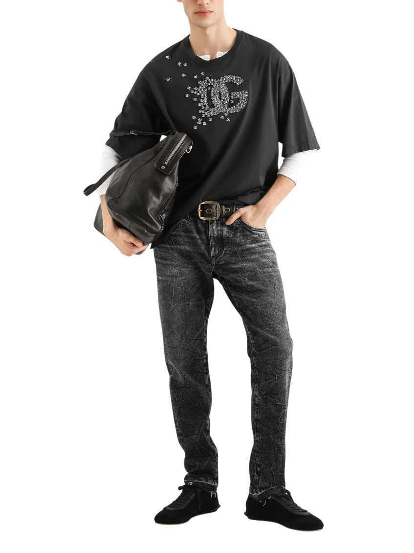 Black Crew Neck Logo T-Shirt 2