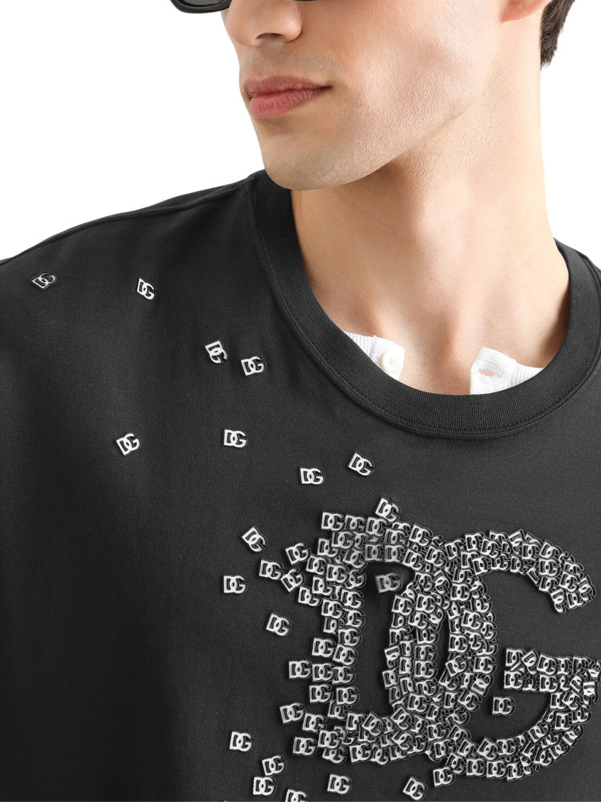 Black Crew Neck Logo T-Shirt 4