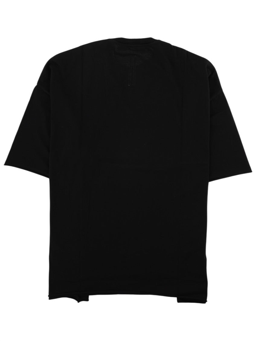 Black Solid Crew Neck T-Shirt 2