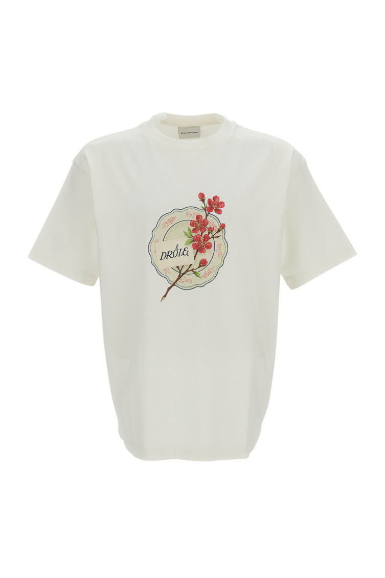 White Floral Print T-Shirt 1