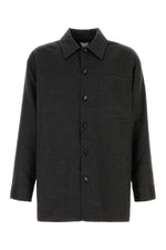 Dark Grey Flannel Overshirt 1