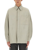 Light Grey Solid Overshirt 1