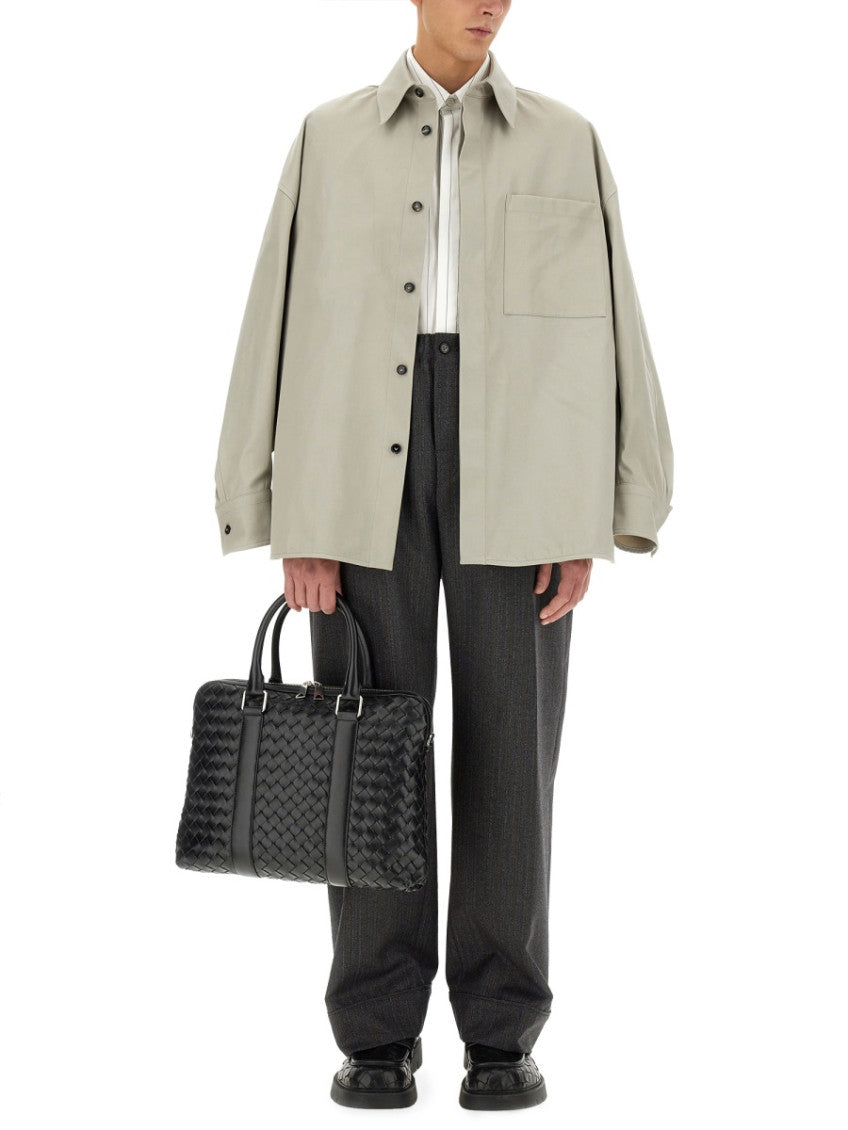 Light Grey Solid Overshirt 2