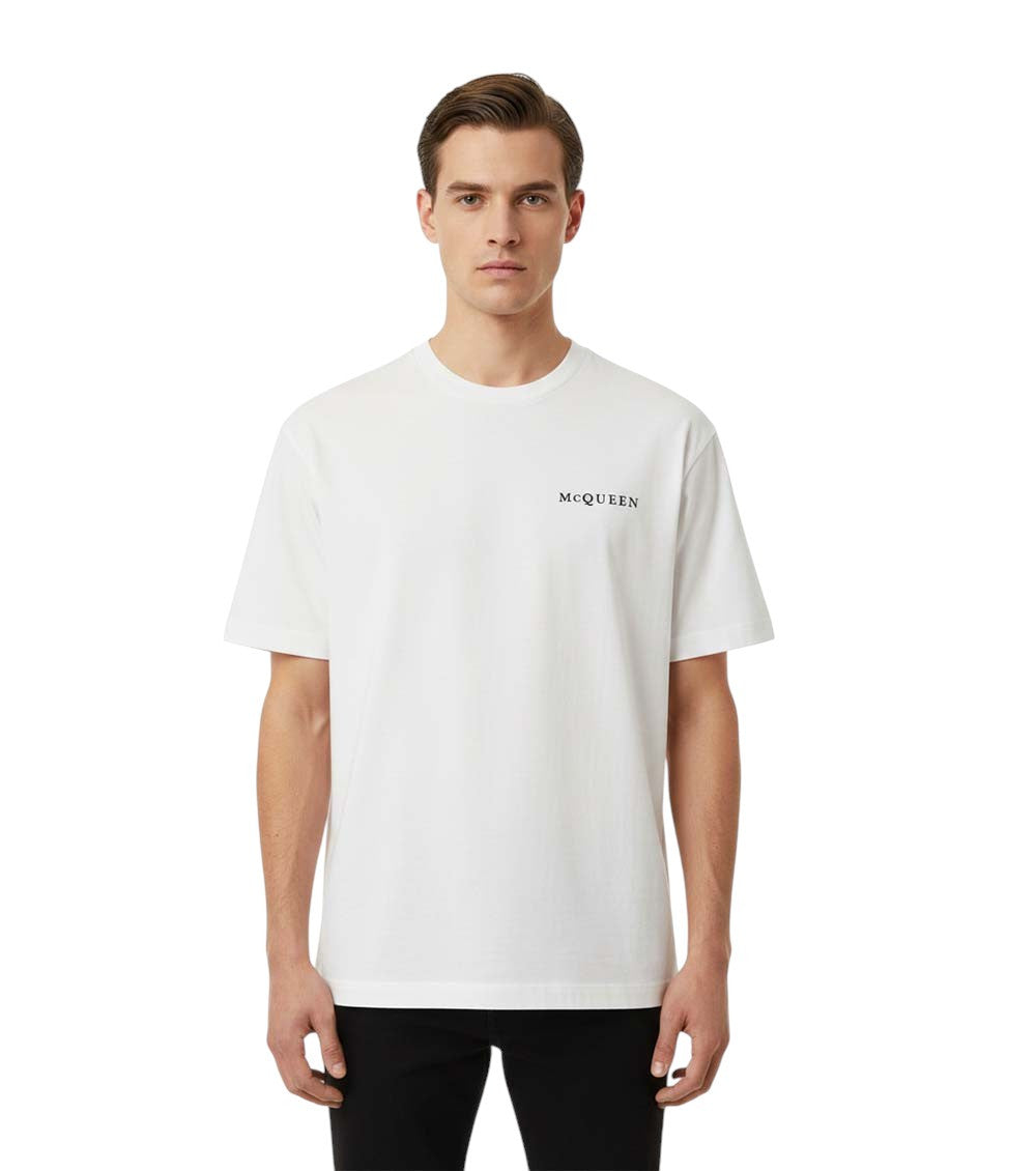 White Crew Neck Logo T-Shirt 1