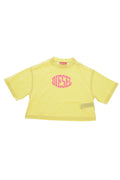 Girls Yellow Boxy Logo T-Shirt 1