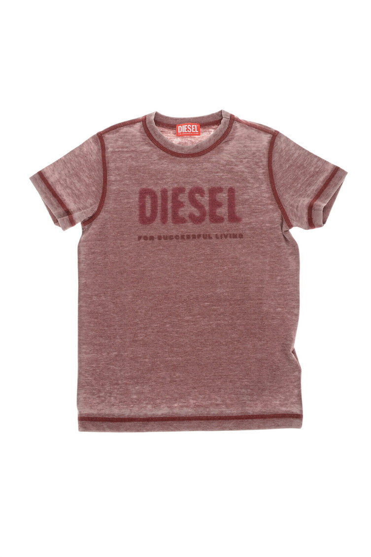 Boys Maroon Logo T-Shirt 1