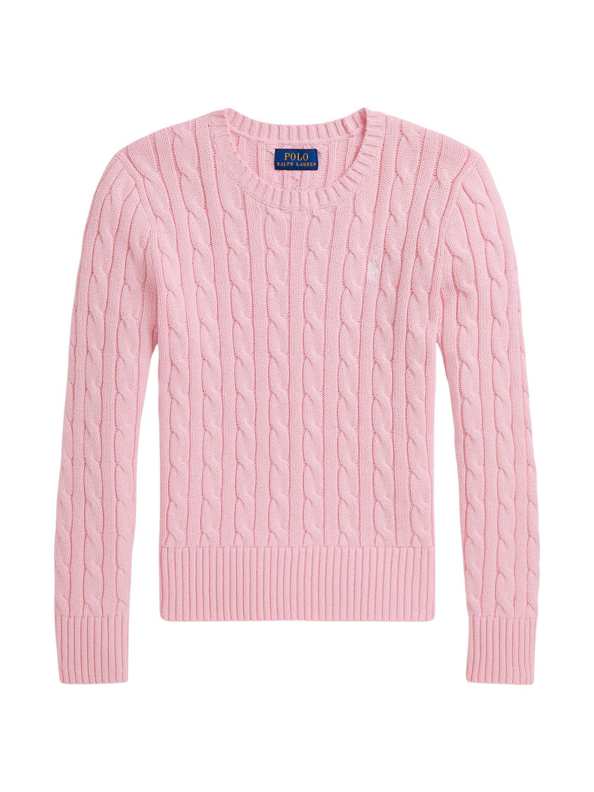 Girls Pink Knitted Sweater 1