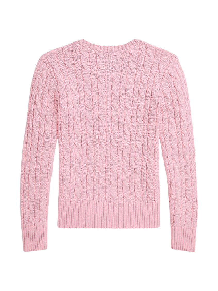 Girls Pink Knitted Sweater 2