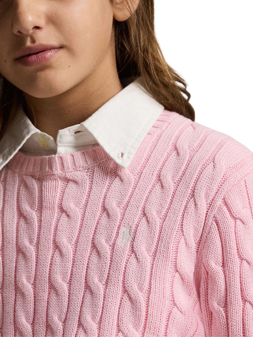 Girls Pink Knitted Sweater 3