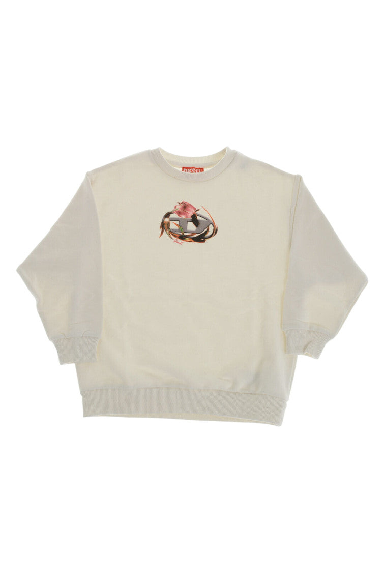 Girls Beige Logo Sweatshirt 2