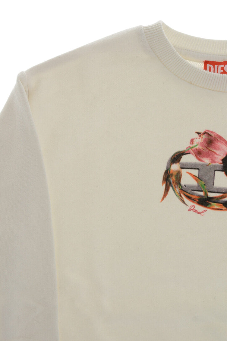 Girls Beige Logo Sweatshirt 3