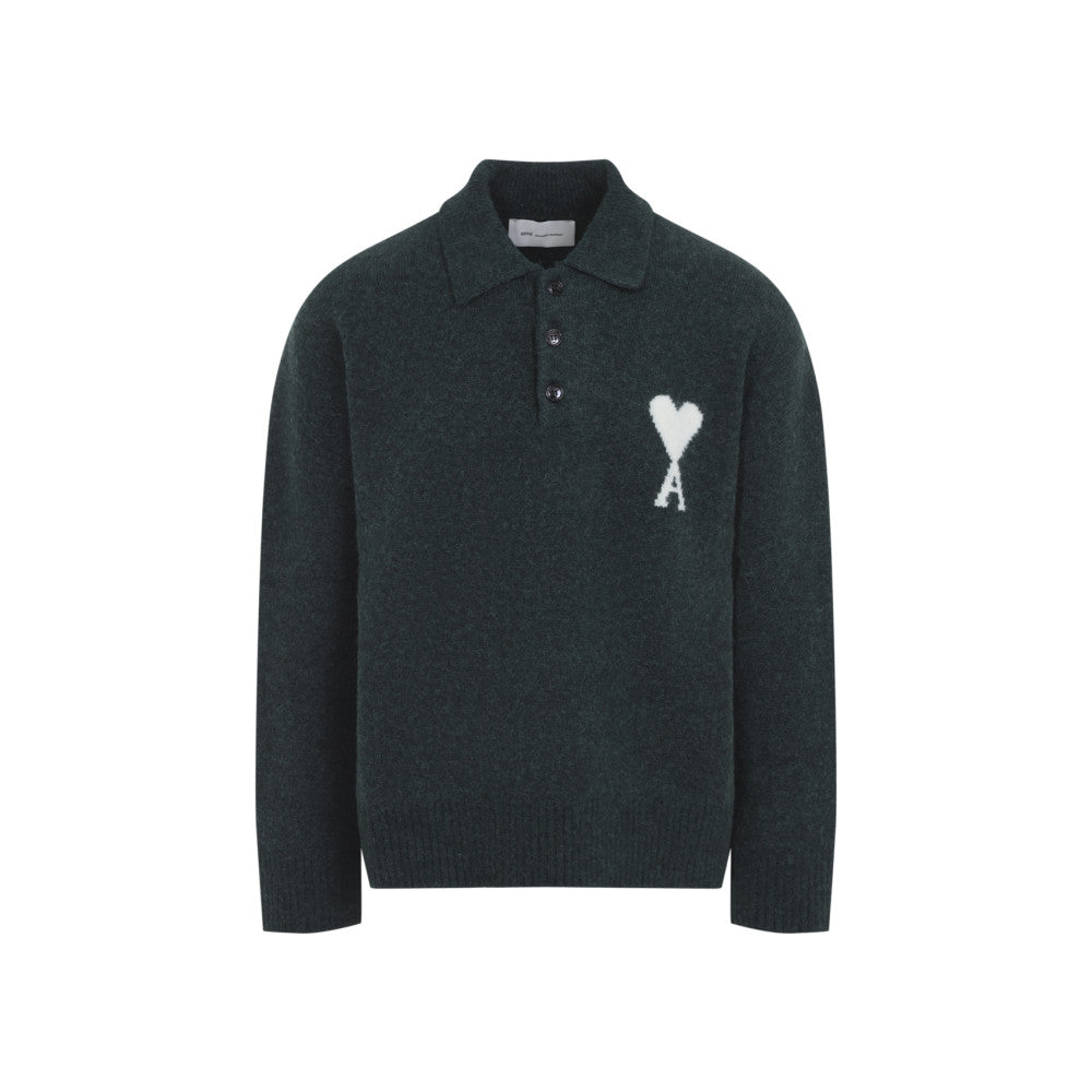 Bottle Green Full Sleeves Polo 1