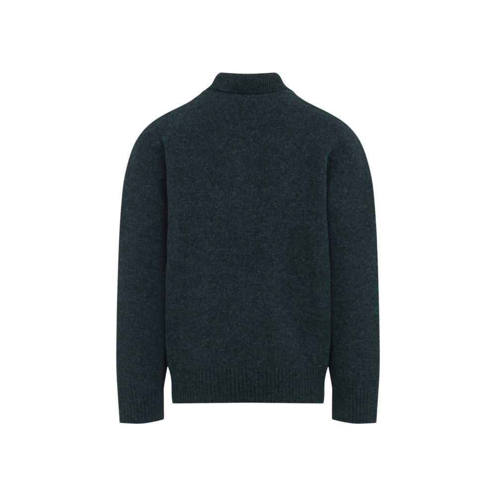 Bottle Green Full Sleeves Polo 2