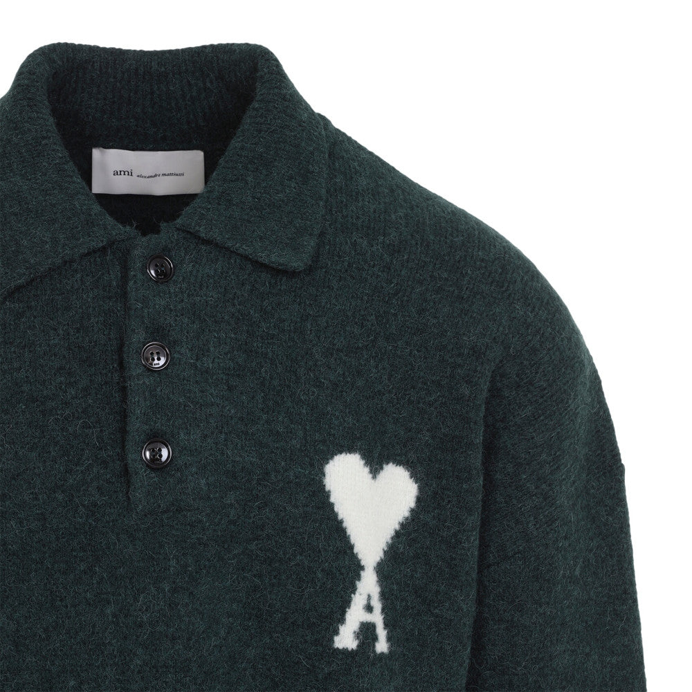 Bottle Green Full Sleeves Polo 3