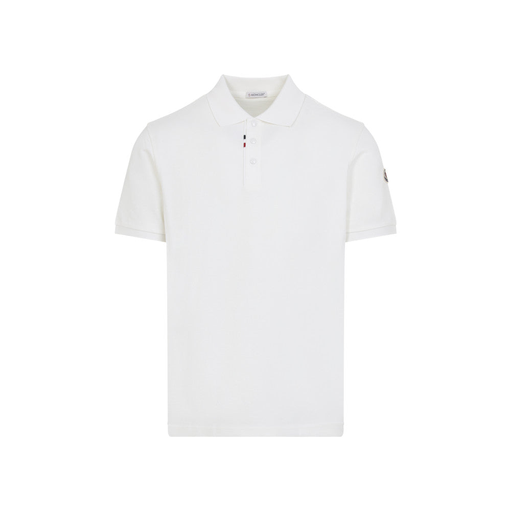 White Solid Shirt Collar Polo 1