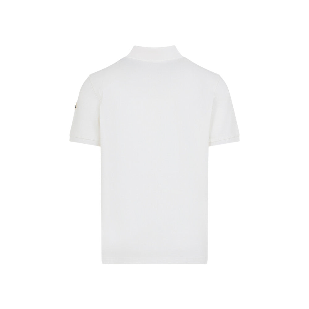 White Solid Shirt Collar Polo 2