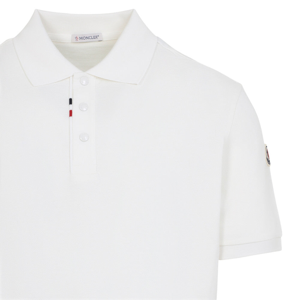 White Solid Shirt Collar Polo 3
