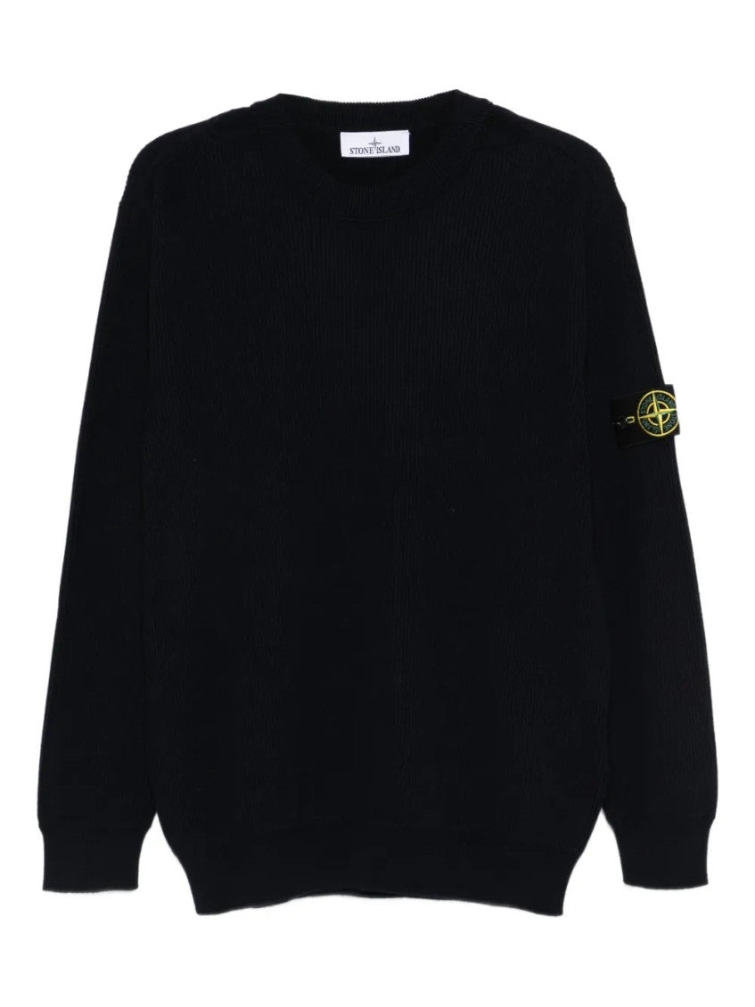 Navy Blue Crew Neck Sweater 1