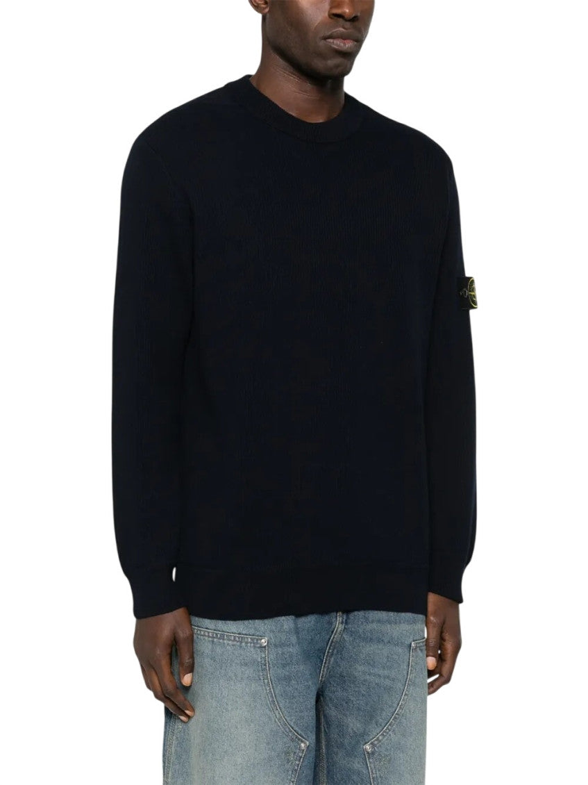 Navy Blue Crew Neck Sweater 2