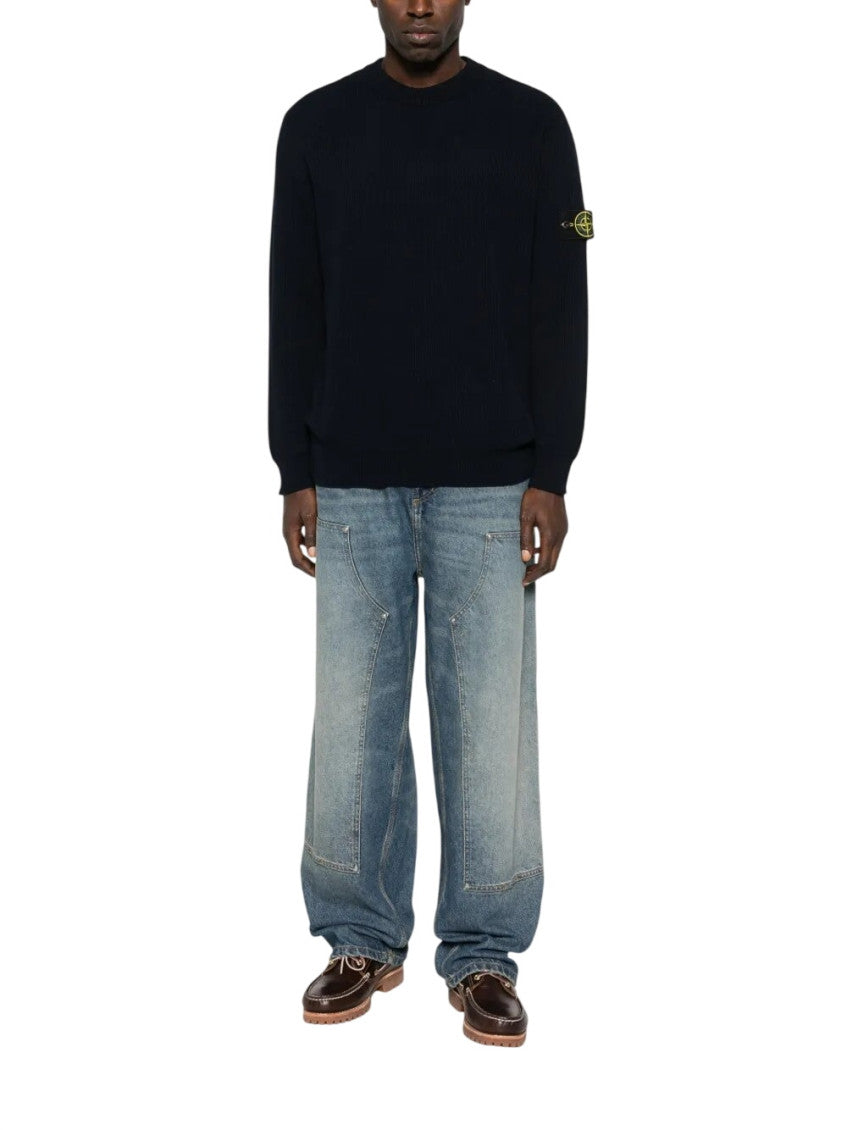 Navy Blue Crew Neck Sweater 4