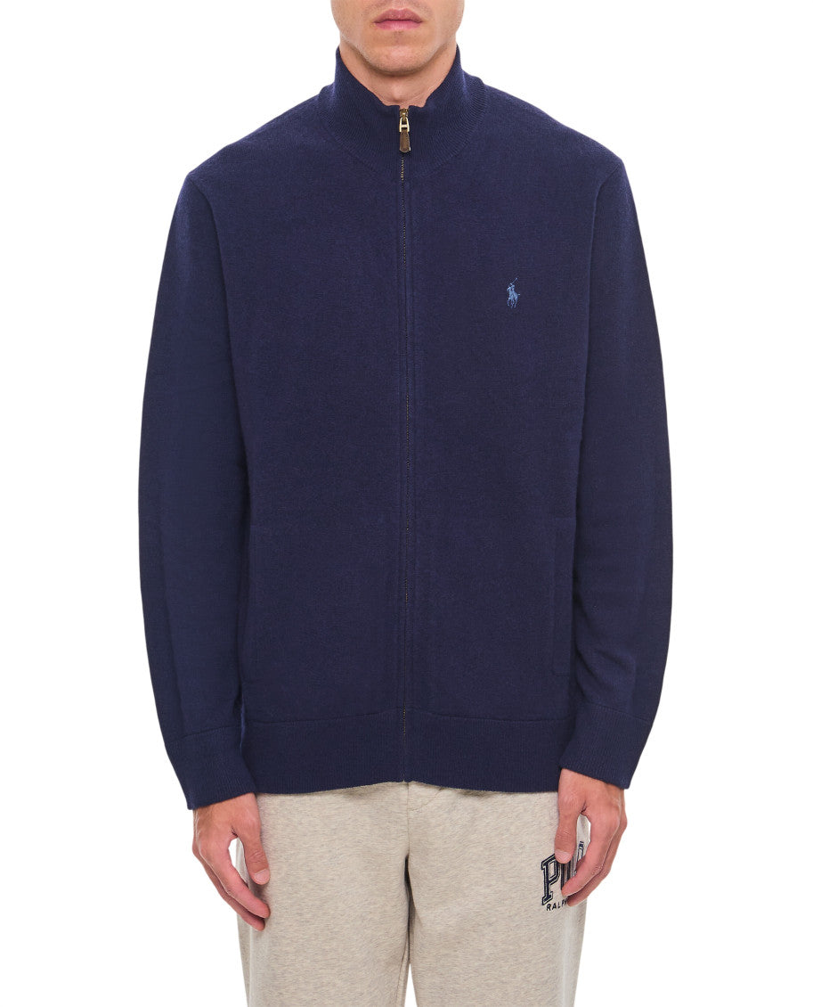 Navy Blue zip Up Cardigan 1