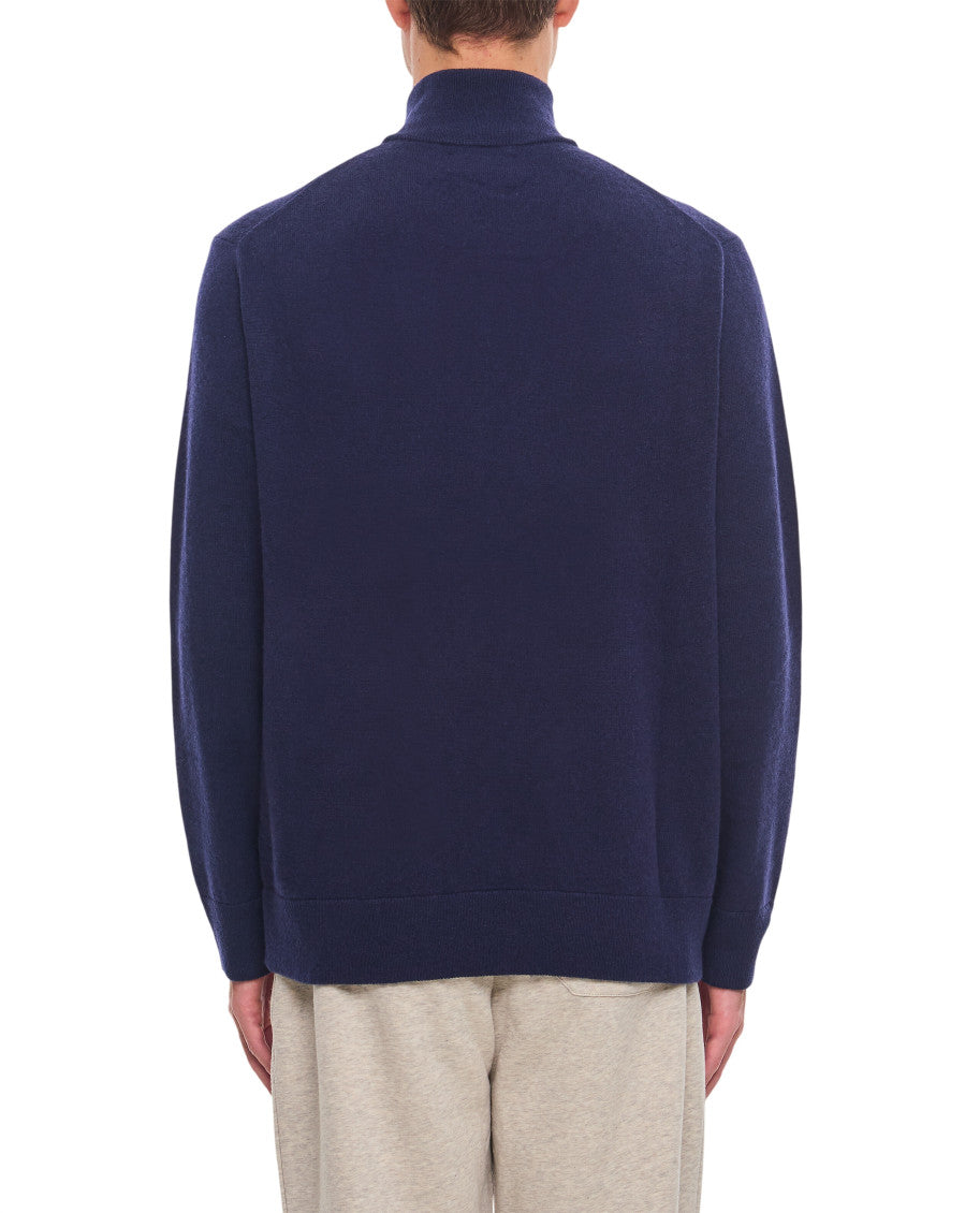 Navy Blue zip Up Cardigan 2