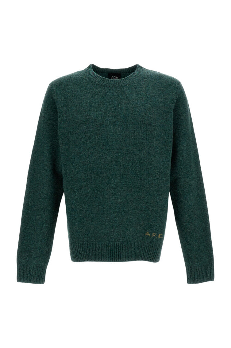 Green Regular Crew Neck Sweater 1