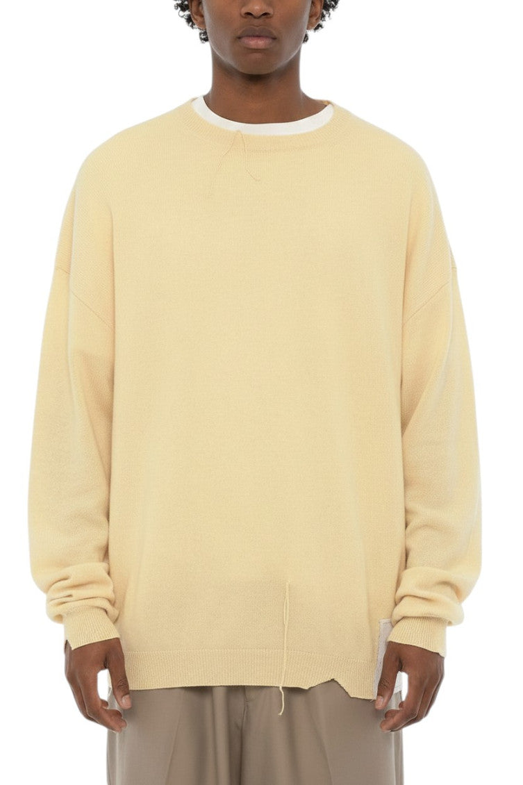 Yellow Distressed Sweater 1