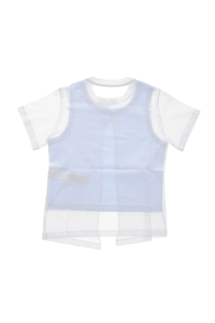 Girls Sky Blue Solid T-Shirt 2