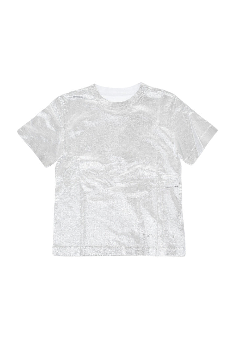 Girls White Solid T-Shirt 1