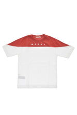 Kids White Color Block T-Shirt 1